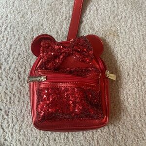 Red Sequin Mini Backpack